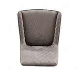 Nina Grey Velvet Quilted Dining Chairs With Black Metal Base - Pairs - Esme Furnishings