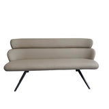 Havana High Back 170cm Taupe Leather Bench