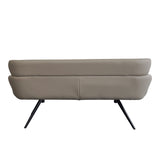 Havana High Back 170cm Taupe Leather Bench