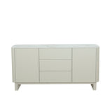Havana White Ceramic Marble 2 Door 3 Drawer Sideboard
