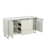 Havana White Ceramic Marble 2 Door 3 Drawer Sideboard