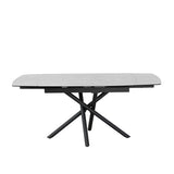 Havana White Ceramic Marble 160-240cm Side Extending Dining Table