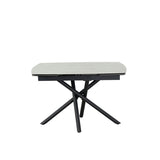 Havana White Ceramic Marble 160-240cm Side Extending Dining Table