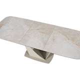 Venus Pearl Ceramic Marble 180-240cm Centre Extending Dining Table