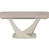 Venus Mocha Ceramic Marble 180-240cm Centre Extending Dining Table