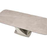Venus Mocha Ceramic Marble 180-240cm Centre Extending Dining Table