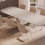 Venus Travertine Ceramic Marble 180-240cm Centre Extending Dining Table