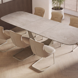 Venus Mocha Ceramic Marble 180-240cm Centre Extending Dining Table