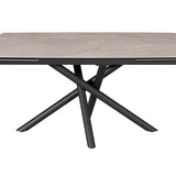 Havana Mocha Ceramic Marble 160-240cm Side Extending Dining Table