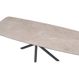 Havana Mocha Ceramic Marble 160-240cm Side Extending Dining Table