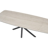 Havana Travertine Ceramic Marble 160-240cm Side Extending Dining Table
