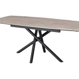 Havana Mocha Ceramic Marble 120-180cm Side Extending Dining Table