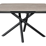 Havana Mocha Ceramic Marble 120-180cm Side Extending Dining Table