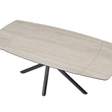 Havana Travertine Ceramic Marble 120-180cm Side Extending Dining Table