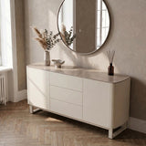 Havana Mocha Ceramic Marble 2 Door 3 Drawer Sideboard
