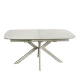 Elsey Travertine Ceramic Marble 160-200cm Centre Extending Dining Table