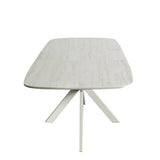 Elsey Travertine Ceramic Marble 160-200cm Centre Extending Dining Table