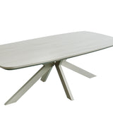 Elsey Travertine Ceramic Marble Coffee Table