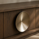 Berkeley Designs Perth Light Brown / Brass Media TV Unit