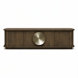 Berkeley Designs Perth Light Brown / Brass Media TV Unit