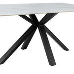 Phoenix 160cm White Ceramic Sintered Marble Dining Table - Esme Furnishings