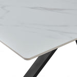 Phoenix 160cm White Ceramic Sintered Marble Dining Table - Esme Furnishings