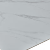Phoenix 160cm White Ceramic Sintered Marble Dining Table - Esme Furnishings