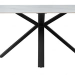 Phoenix 160cm White Ceramic Sintered Marble Dining Table - Esme Furnishings