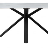 Phoenix 160cm White Ceramic Sintered Marble Dining Table - Esme Furnishings