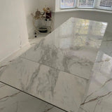 Phoenix 160-240cm White Ceramic Marble Extending Table