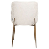 Richmond Interiors Amber Cream Velvet Armchair – Modern Accent or Dining Chair