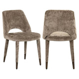Richmond Interiors Cecilia Chair in Stone Chenille Set of 2