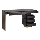Richmond Interiors Connar 5 Drawer Desk in Charcoal
