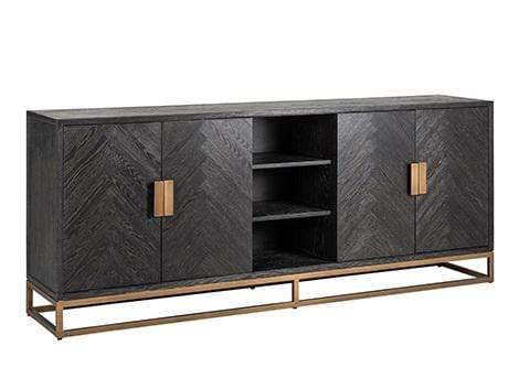 Richmond Blackbone Black Oak and Brass Sideboard-Belmont Interiors