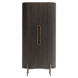 Richmond Interiors Luxor 1 Door Cabinet – Brown & Brass