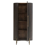 Richmond Interiors Luxor 1 Door Cabinet – Brown & Brass