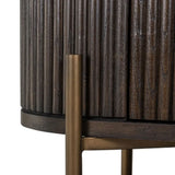 Richmond Interiors Luxor 1 Door Cabinet – Brown & Brass