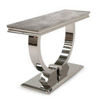 Arianna 120cm Grey Marble Console Table-Esme Furnishings