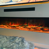 80 Inch HD 2024 Panoramic 3 Sided Glass WiFi Electric Fire HD+ 3D Effect