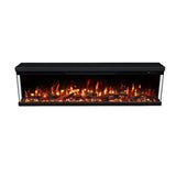 Luxion 72 Inch 2026 Panoramic Smart Media Wall Fire 3 Sided Glass LED Electric Fireplace