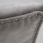Belle Pewter Knockerback Soft Velvet Dining Chair-Esme Furnishings