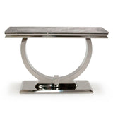 Arianna 120cm White Marble Console Table-Esme Furnishings