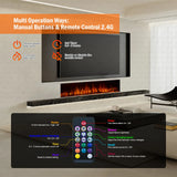 50 Inch HD 2024 Panoramic Slim Line Glass Front Borderless UHD Electric Fire HD+ 3D Effect