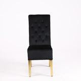 Louis Marble & Gold Dining Table With Lucy Slim Quilted Gold Ring Square Knocker Velvet Chairs