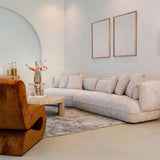 Richmond Interiors Biltmore Italian Beige Travertine Round Coffee Table