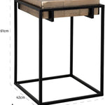 Calloway Champagne Gold and Black Side Table-Belmont Interiors