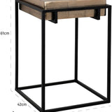Calloway Champagne Gold and Black Side Table-Belmont Interiors