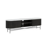 Lucerne 180cm Media Stand TV Unit Black Fluted