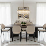 Berkeley Designs Sorrento Textured Dark Oak Dining Table With Chairs