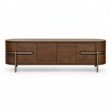 Berkeley Designs Vienna Natural Walnut / Brushed Brass TV Media Unit